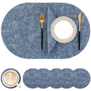 Axyaa Round Waterproof Placemats Set - Non-slip & Heat Resistant Mats