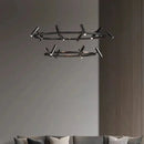 Axyaa Nordic LED Chandelier Metal Light for Dining Living Room Kitchen, Adjustable Height