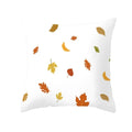 Axyaa Autumn Maple Leaves Pillow Cases with Fresh Print Flower Plant Custom Polyester Cover