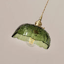 Axyaa Nordic Green Glass LED Hanging Lamp Copper Switch Pendant Light