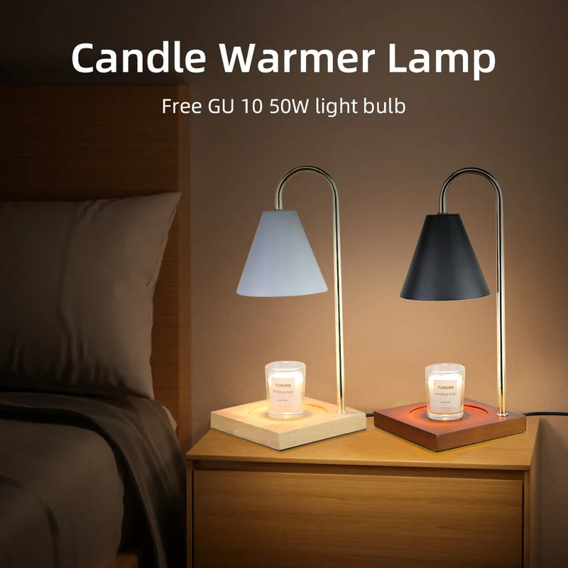 Axyaa Retro Candle Lamp Night Light Bedside Table Decor LED Melting Wax Mood Room Desk Lamp