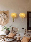 Axyaa Japanese Vintage Wall Lamps for Cozy Indoor Lighting in Living Room & Bedroom