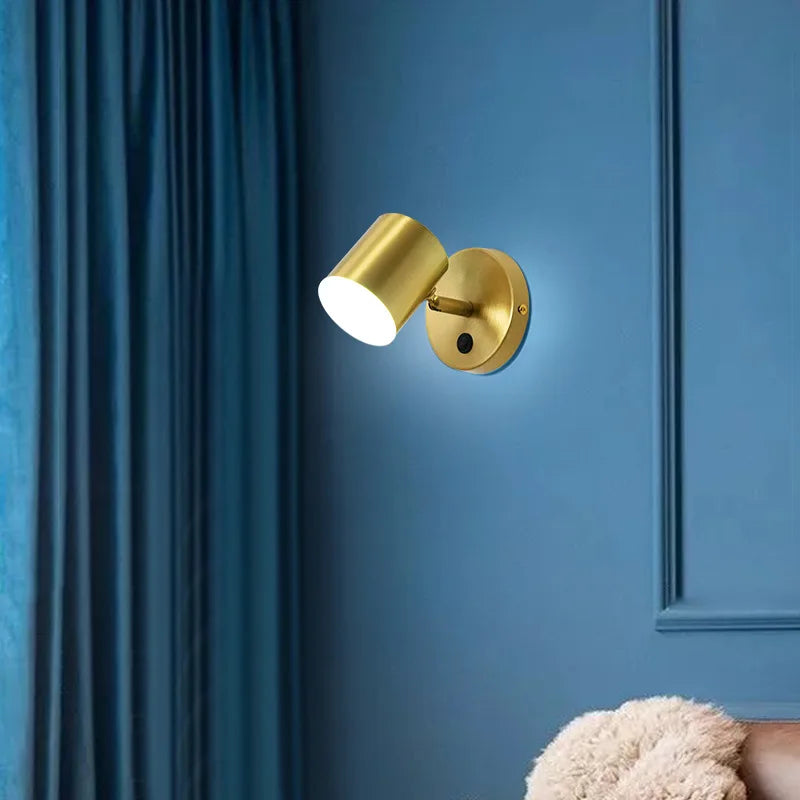 Axyaa Nordic Golden LED Wall Lamp for Bedroom Mirror and Staircase