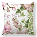 Axyaa Easter Bunny Egg Floral Print Pillowcase