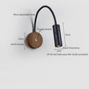 Axyaa Black Travertine LED Wall Lamp Adjustable Hose Toggle Switch