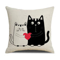 Axyaa Cat Print Cushion Cover for Stylish Home Decor and Comfort
