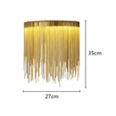Axyaa Light Luxury Italian Tassel Chain Wall Lamp for Living Room, Bedroom, and Aisle