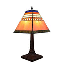 Axyaa Scandinavian Tiffany Style Stained Glass Table Lamp for Desk and Bedside