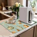 Axyaa Christmas Stars Drying Mat - Non-Slip Absorbent Tableware Placemat