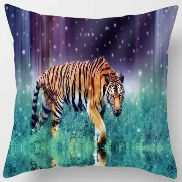 Axyaa African Lion Digital Print Pillowcase Decorative Cover