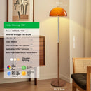 Axyaa Modern Dark Brown Lampshade Floor Lamp for Parlor Bedroom