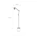 Axyaa Adjustable LED Floor Lamp in Silver Grey for Restaurant, Study, and Bar