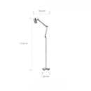 Axyaa Adjustable LED Floor Lamp in Silver Grey for Restaurant, Study, and Bar