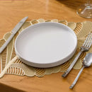 Axyaa Gold Leaf Shaped Christmas Placemats - Set of 6/10 Durable Washable Table Mats