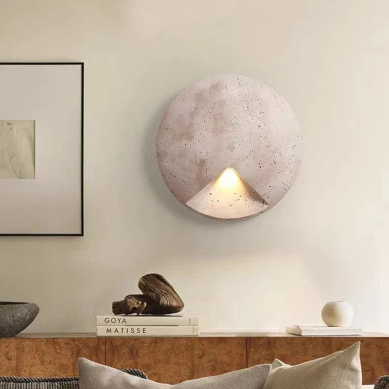 LED Real Stone Wall Light: Axyaa Art Deco Bedroom Sconce for Ambiance & Style