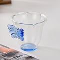 Axyaa Espresso Glass Tea Cup 80ml - High Borosilicate Heat-Resistant Butterfly Design