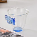 Axyaa Espresso Glass Tea Cup 80ml - High Borosilicate Heat-Resistant Butterfly Design