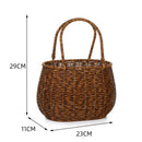 Axyaa Imitation Rattan Storage Baskets: Multi-Purpose Organizer for Home, Kitchen, and Picnic