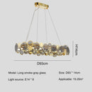 Axyaa Modern LED Glass Ceiling Chandeliers for Dining Living Room
