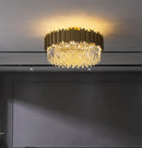 Axyaa Modern Circle LED Ceiling Chandelier, Aluminum Pendant Light for Living Room