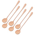 Axyaa Stainless Steel Long Handle Spoon Set for Coffee Dessert Milkshake Ice Cream