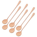 Axyaa Stainless Steel Long Handle Spoon Set for Coffee Dessert Milkshake Ice Cream