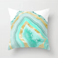 Axyaa Mint Green Geometric Animal Print Pillowcase for Home and Office Decor