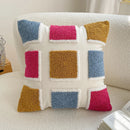 Axyaa Beige Colorful Tufted Cushion Cover for Living Room Bedroom Sofa