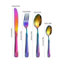 Axyaa Stainless Steel Colorful Cutlery Set for Family, Hotel & Party