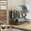 Axyaa 2 Tier Bowl Drainers Rack | Collapsible Metal Kitchen Organizer