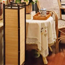 Axyaa Bamboo Curtain Floor Lamp LED Art Decor for Living Room Teahouse Office