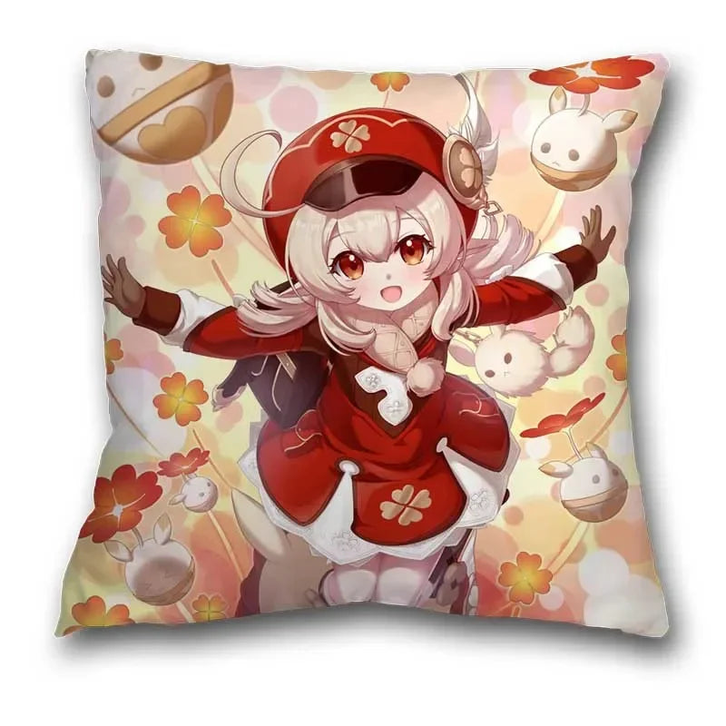 Genshin Impact Axyaa Pillow Cases - Klee Xiao Venti Hutao Anime Printed Pillowcases