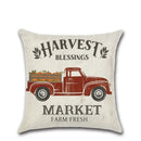 Axyaa Pumpkin Car Print Pillow Cover for Fall Home Decor