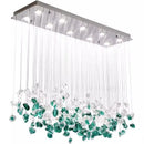 Axyaa Modern Luxury Glass Stone Chandeliers Pendant Lights for Dining Room Art Decor