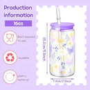 Axyaa Butterfly Lemon Double Wall Mason Jar Cup