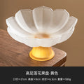 Axyaa Lotus Fruit Plate: Pink Nut Refreshment Plate for Living Room Coffee Table