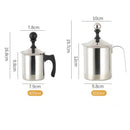 Axyaa Stainless Steel Milk Frother Cup with Double Filter Screens for Latte Art