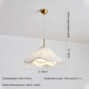 Axyaa Nordic Fabric LED Chandelier | Modern White Pendant Light for Dining Room & Foyer