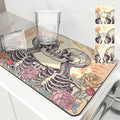 Axyaa Halloween Watercolor Draining Mat - Antiskid & Absorbent