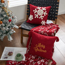 Axyaa Merry Christmas Letter Embroidery Pillow Cover 45x45cm