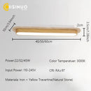 Axyaa Travertine LED Ceiling Light - Solid Wood Color - Natural Stone Decor - Long Strip Lamps