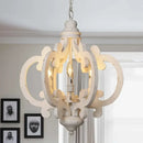 Axyaa Woodcraft LED Chandelier for Home Indoor Lighting
