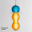 Axyaa Stained Glass Pendant Lamps LED - Creative Lighting Fixtures for Bar, Restaurant, Bedroom