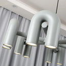 Axyaa Nordic U-shaped Water Pipe Chandelier: Rotatable LED Lighting Fixture
