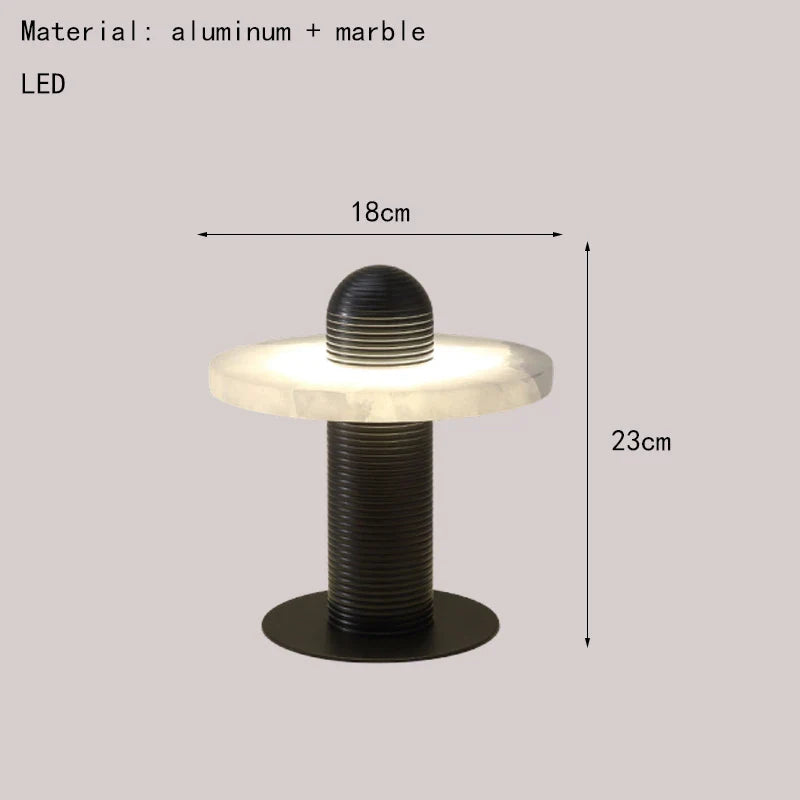 Axyaa Nordic Marble Table Lamp 3000K Gold Black Aluminum Home Art Deco