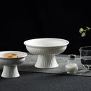 Axya Ceramic Round Cake Plate High Foot Dessert Sushi Molecular Cooking Specialty Tableware