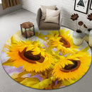 Axyaa Round Fruit Print Carpet for Home Decor