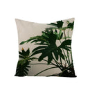 Axyaa Green Leaf Linen Pillow Cover - Stylish Sofa Decor & Home Accent