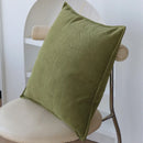 Axyaa Green Floral Throw Pillow Cover - 45X45 Square Cushion for Home Decor