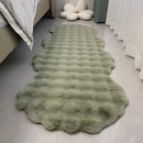 Axyaa Bubble Velvet Rabbit Fur Sofa Cushion Plush Chair Pad Bedroom Rug